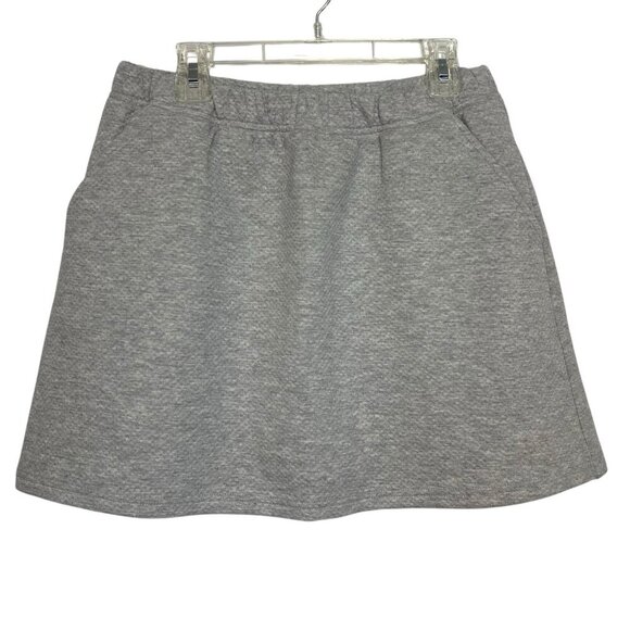 Pink Lily Sweatshirt Weight Skorts Size Medium Heather Gray Pockets - Picture 1 of 5